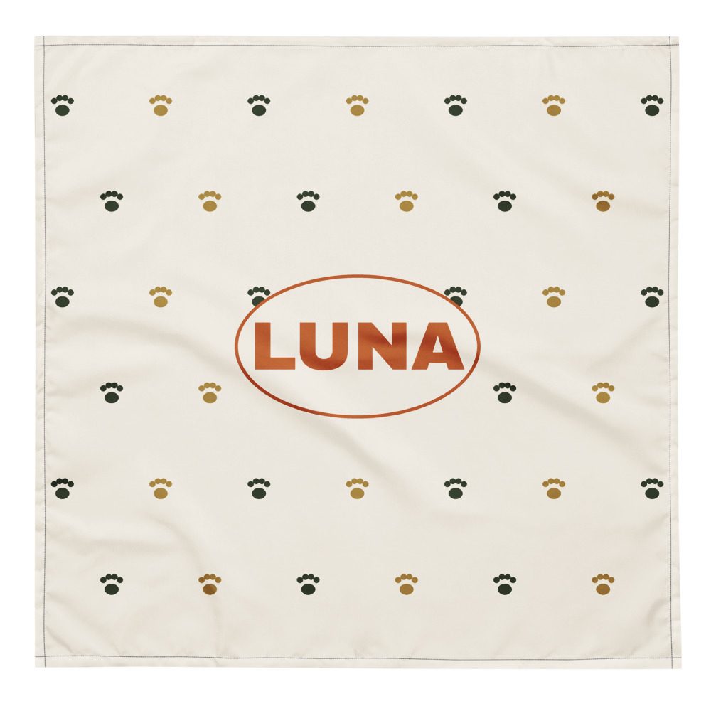 Bandana per a mascota amb nom