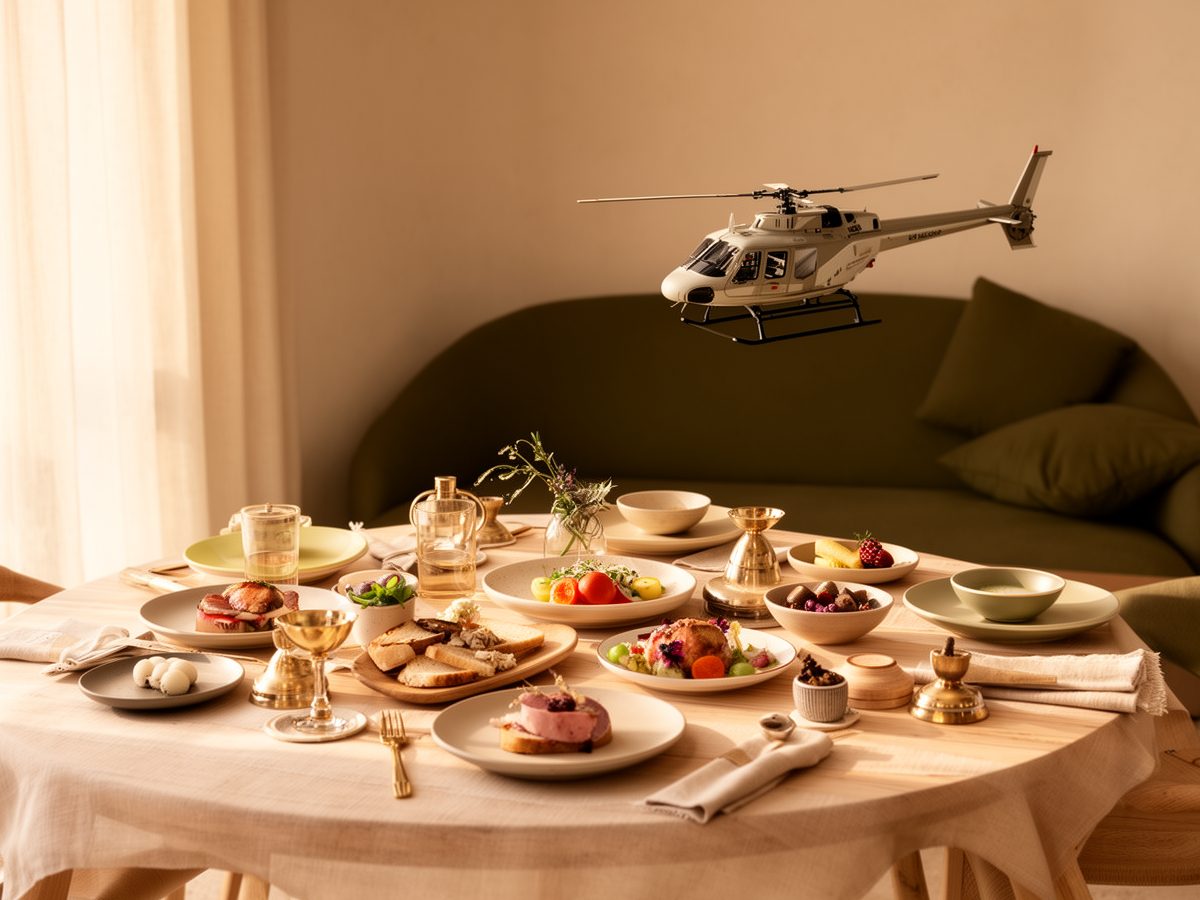 Helicòpter i sopar gourmet
